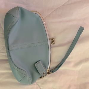 Powder Blue Vintage Style Clutch / Wristlet